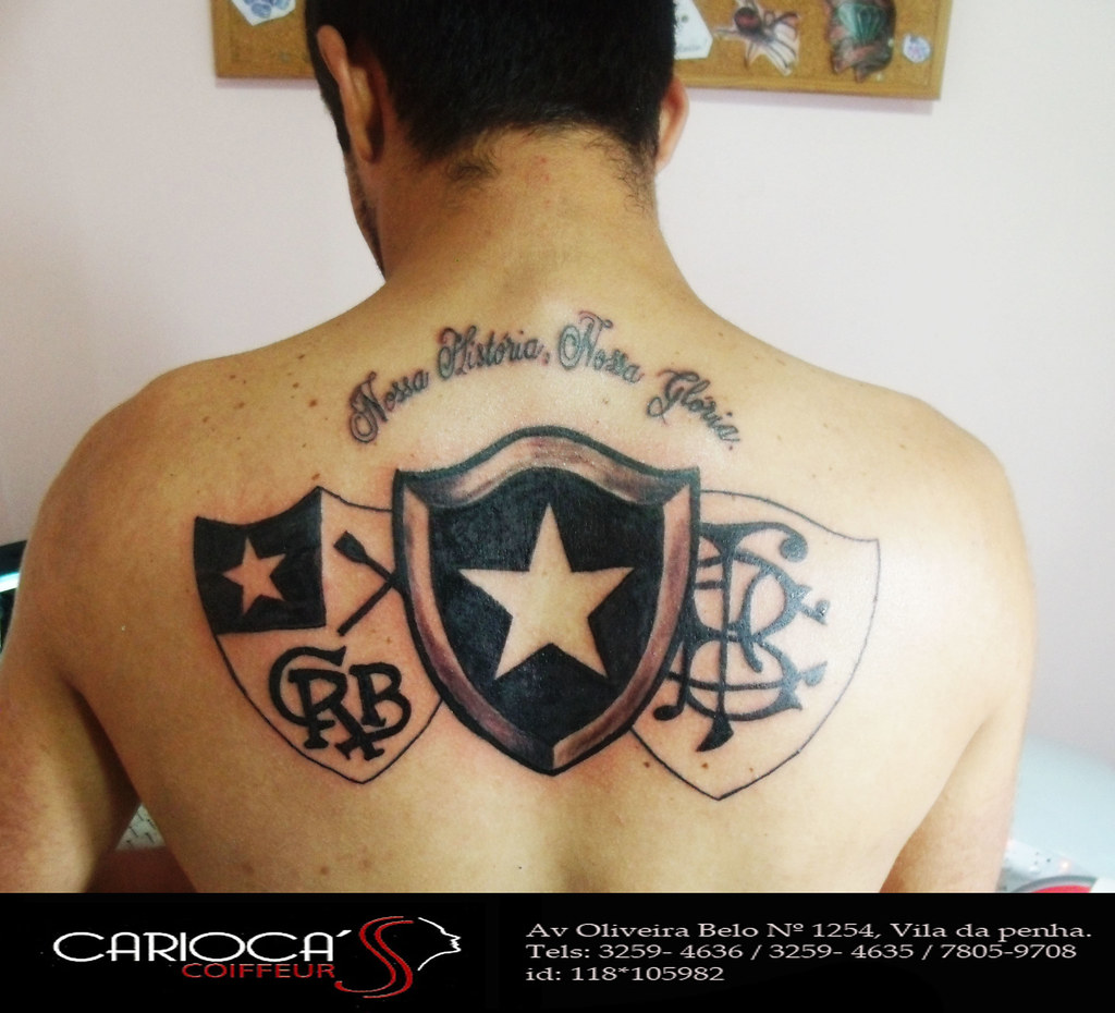 Botafogo 3 escudos tatuagem No Acre Torcedor Do Palmeiras Fa Do Futebol Argentino Tatua Homenagem Ao River Plate Ac Ge