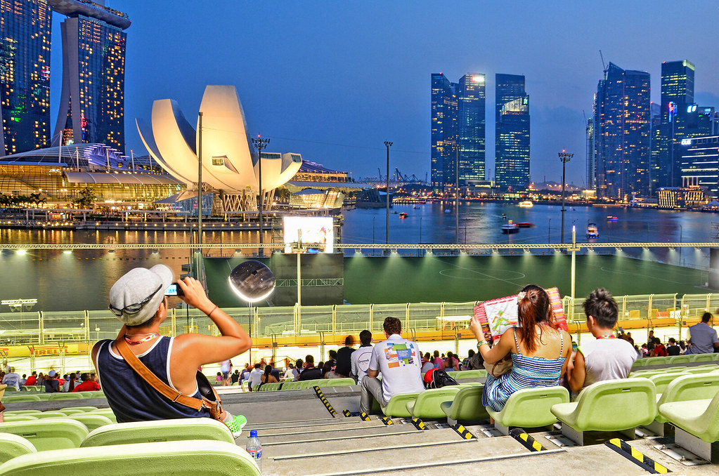 2012 F1 Singapore Grand Prix At Bay Grandstand A View F
