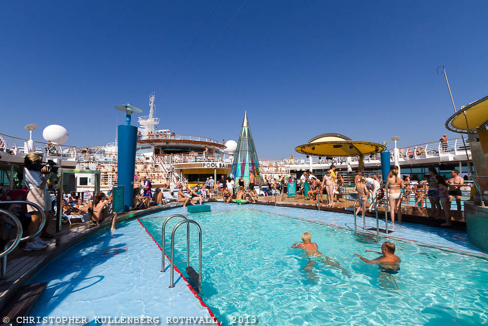 Onboard Voyager Of The Seas Pool Area Onboard Voyager Of T