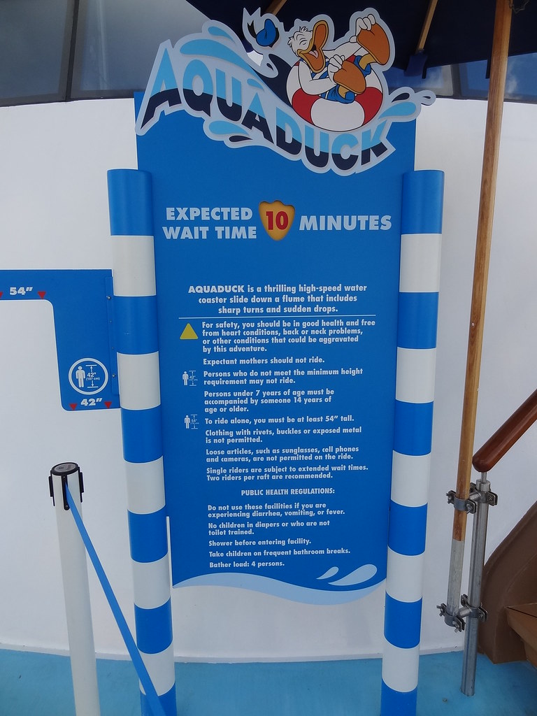 Aquaduck Warning Sign On The Disney Fantasy Reto Kurmann