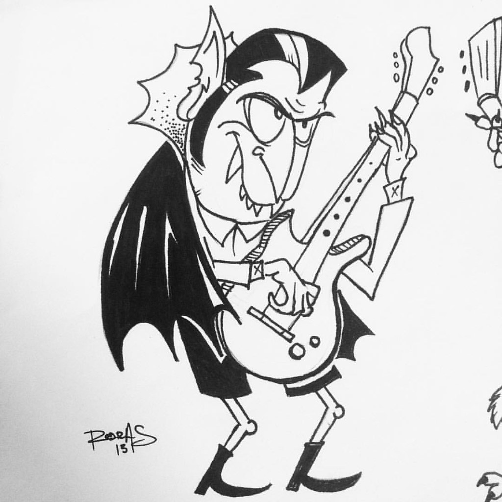 Cartoon vampire character with cape. Doodleando Dracula Cartoon Tattoo Doodle Rock Gu Flickr