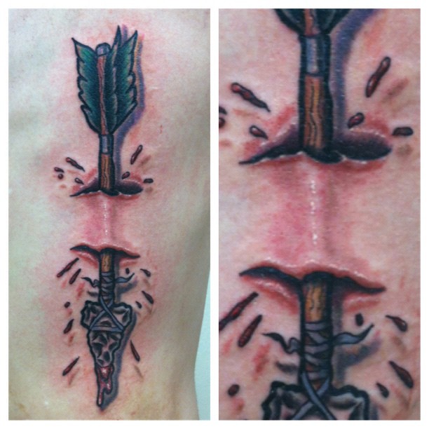 Picstitch Skin Rip Arrow Tattoo At True Til Death Tattoo … | Flickr 612_x_612_jpg