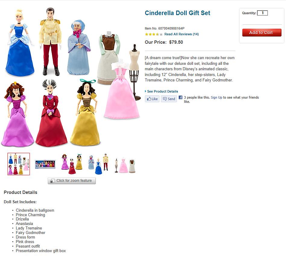 Deluxe Cinderella Doll Gift Set Product Page Screenshot Stepsisters Unfixed 2012 09 16 A Photo On Flickriver