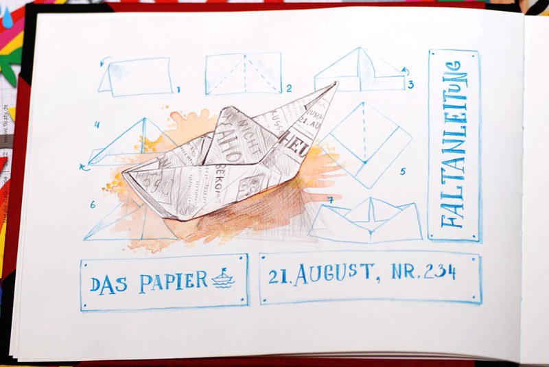 Sticker Papierboot Redbubble