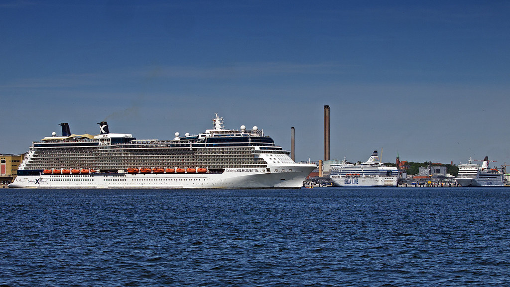 The Cruise Ship Celebrity Silhouette Arriving In Stockholm