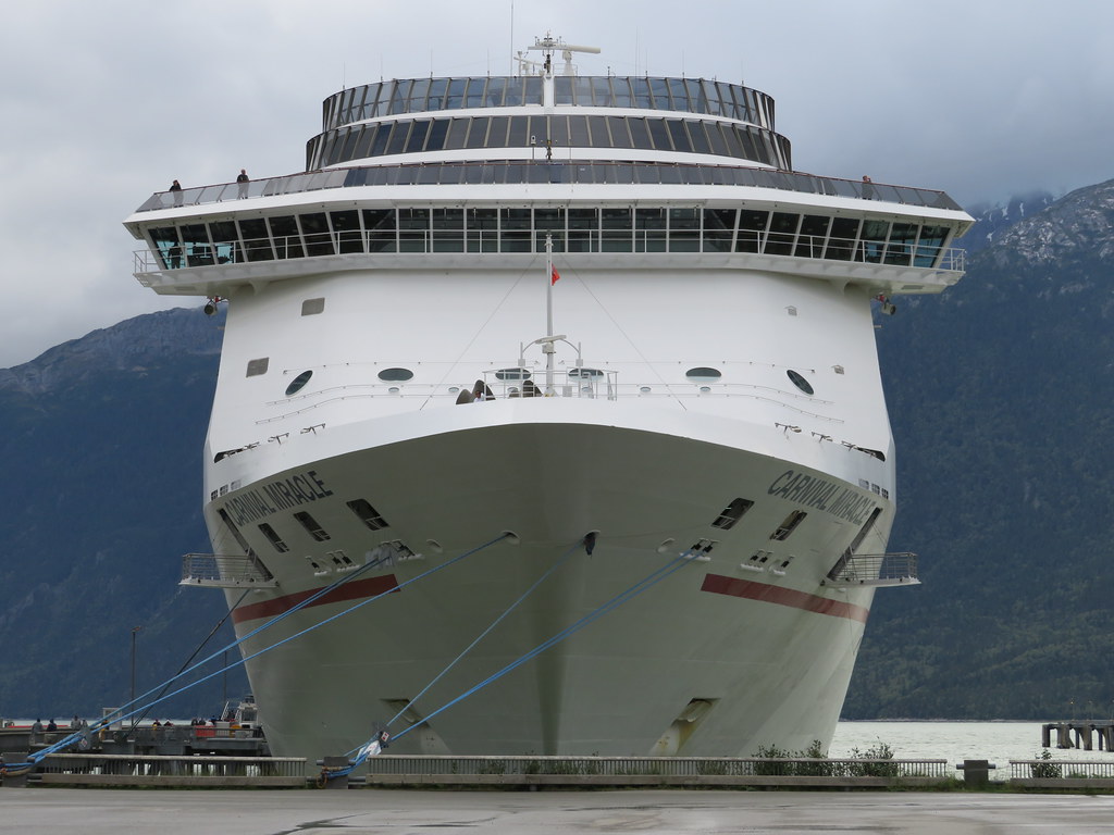 Frontal View Of The Carnival Miracle Cruise Ship In Skagwa