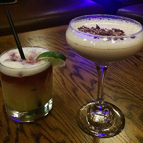 Prohibition era cocktails. What's your fancy? Whisky Sour or the Mickey Finn? @cconfront @seetorontonow #Toronto #oldtown #cocktails #drinks #InstaTBN #instaamazing #beverage
