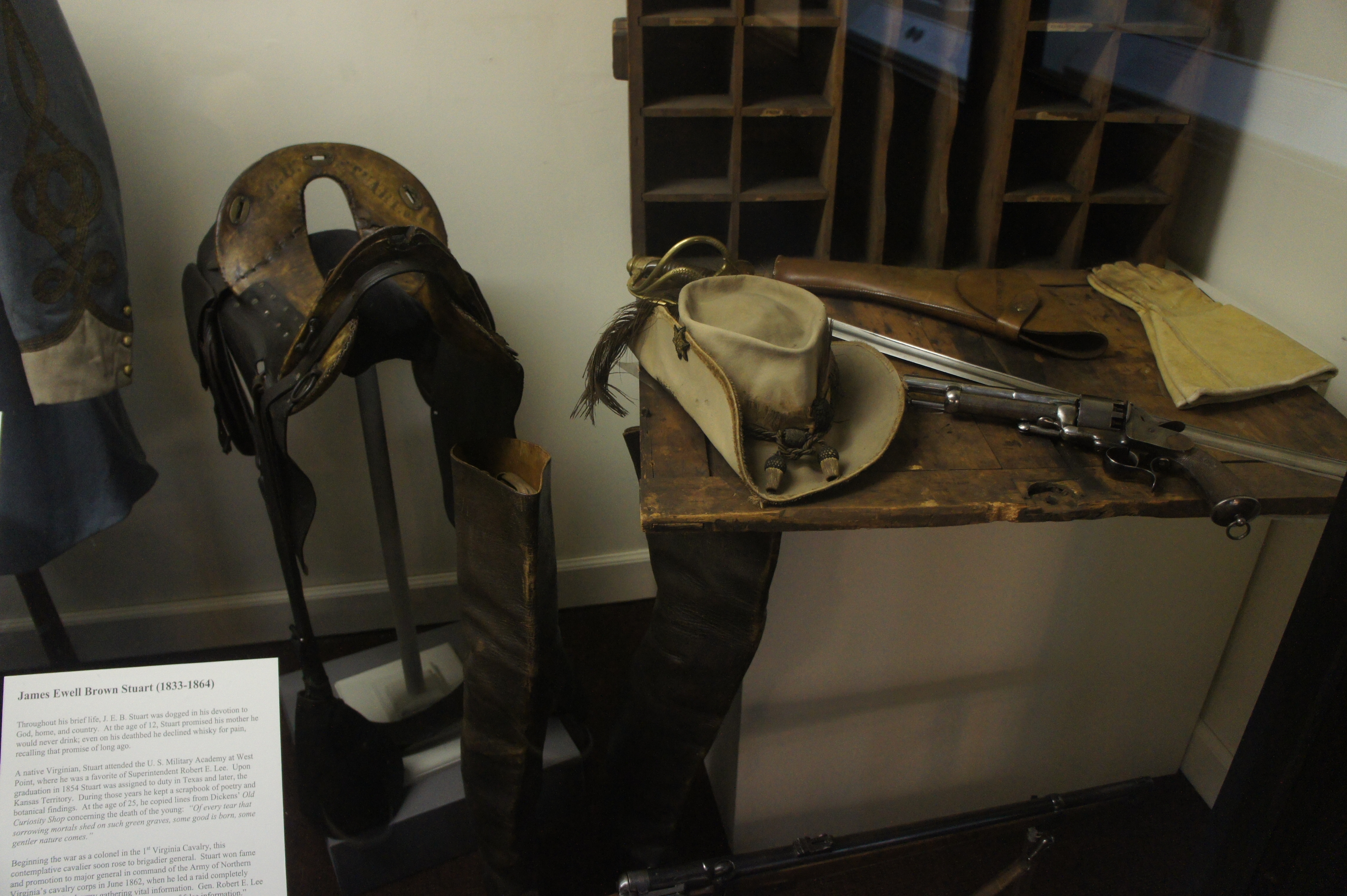 Effects of famous Confederate cavalryman J.E.B. Stuart