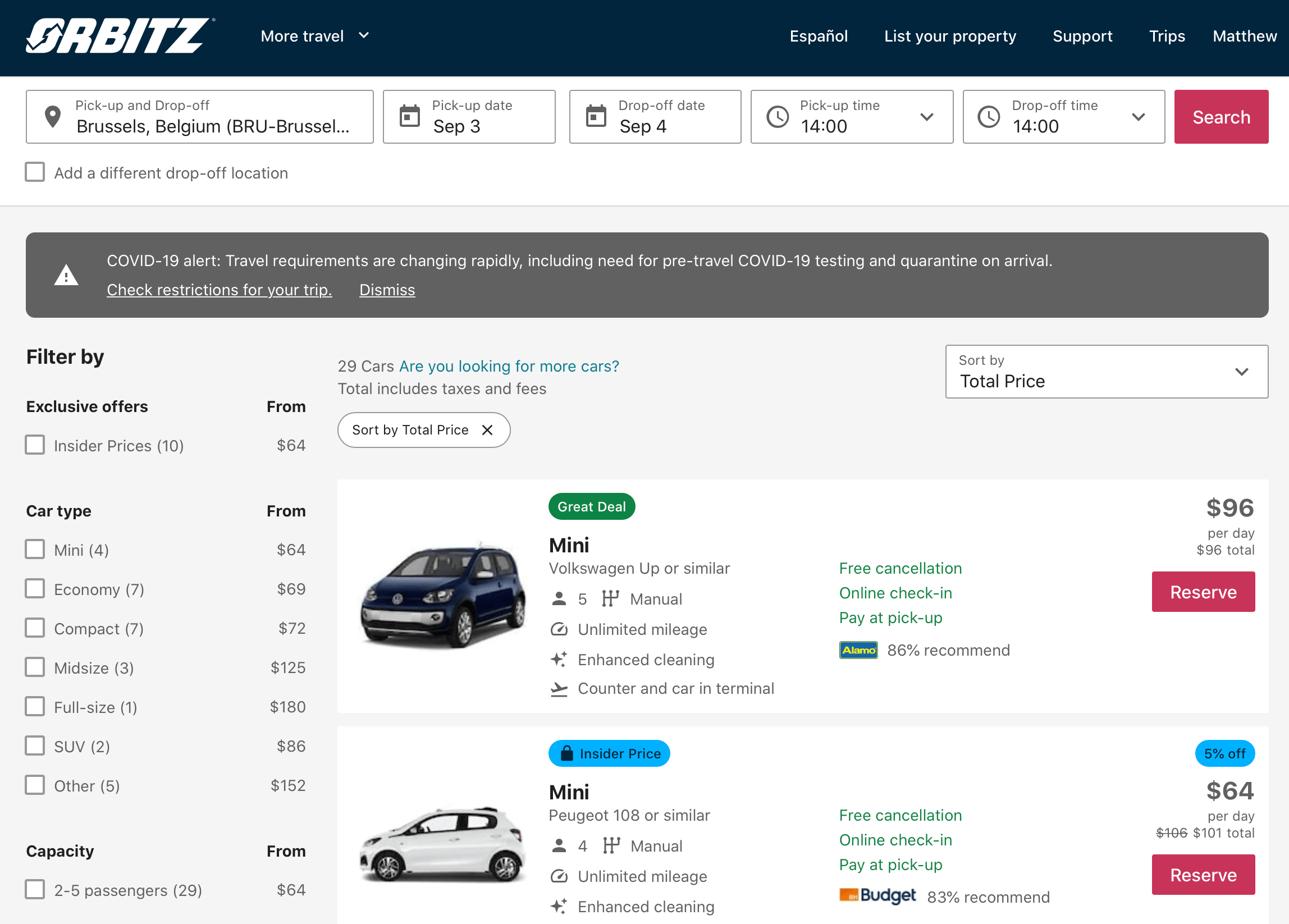 warning rental car pricing is obscene in europe too - live and lets fly on midland international airport avis rental car
