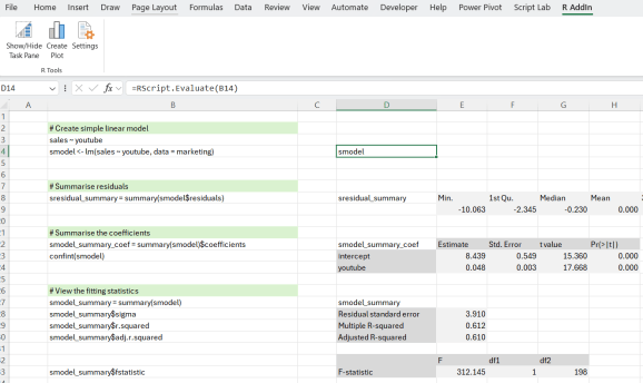 Residuals and Coefficients
