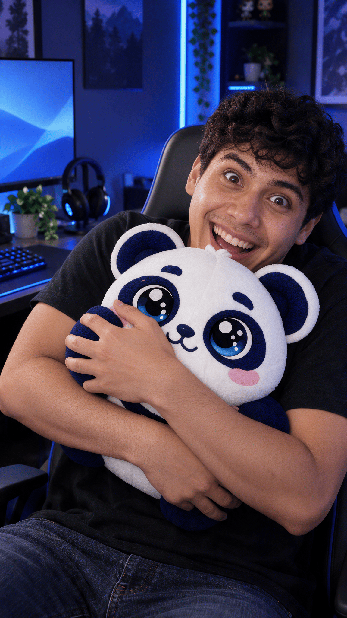 Creador ON abrazando a Pandón