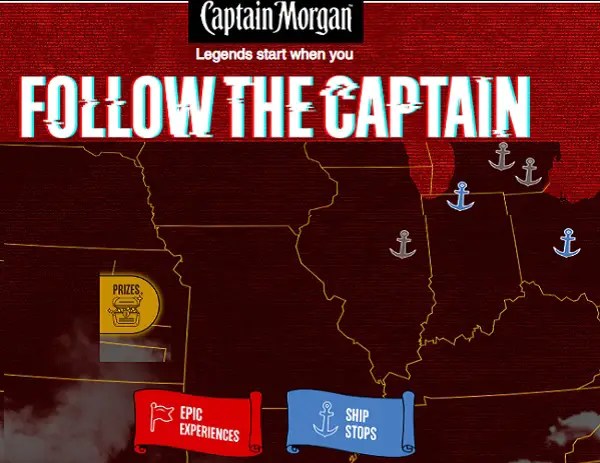 Captain Morgan Follow the Captain Super Bowl Trip Giveaway 2025