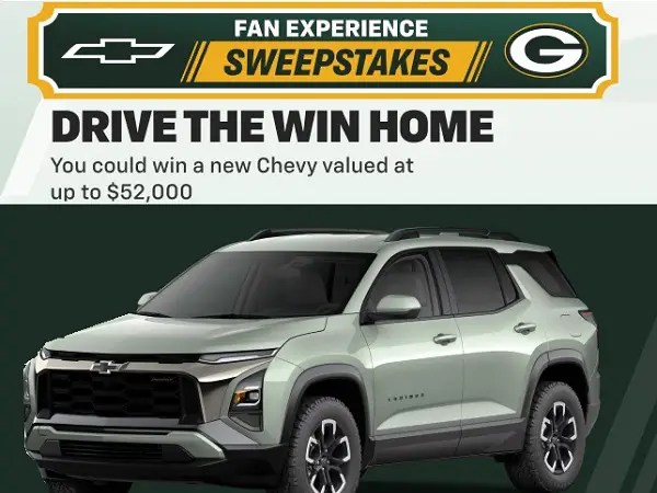 Chevy Packers Fan Experience Sweepstakes 2025
