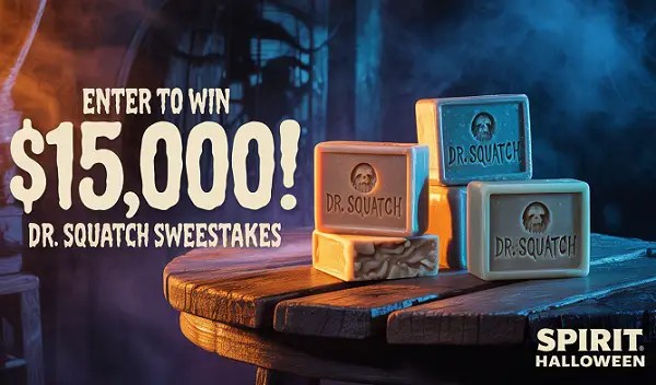 Spirit Halloween Dr Squatch Sweepstakes 2025