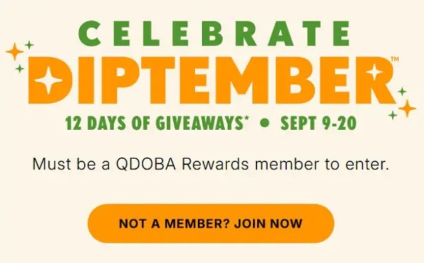 Free QDOBA Meals Sweepstakes 12 Days Win