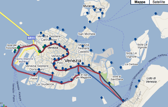 Lines 4 & 5 are paired lines encircling venice and connecting it to the adjacent islands of murano, giudecca, and lido. Vaporetto Map Routes Lines And Stops Livingvenice