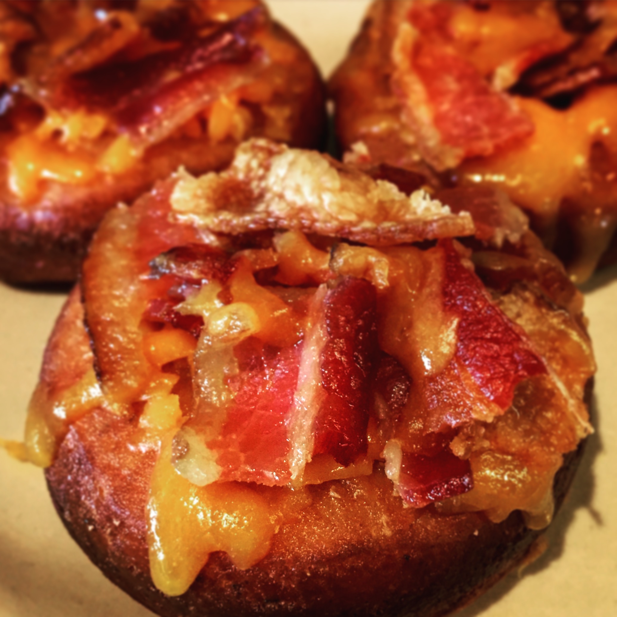 Savory Bacon and Cheddar Doughnuts