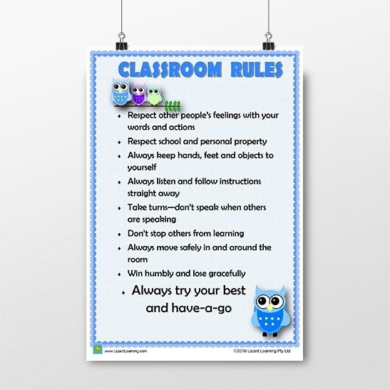 Classroom Rules - Poster - Wise Owl Theme