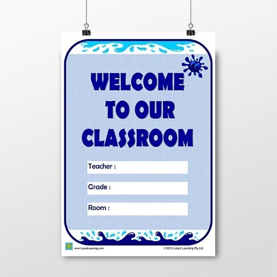 Class Welcome Poster - Splash  Theme