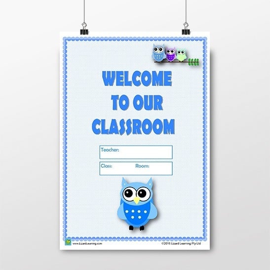 Class Welcome Poster - Wise Owl Theme