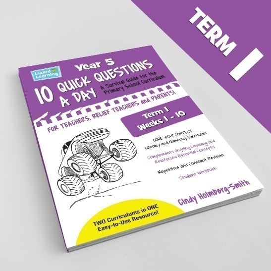 10 Quick Questions a Day - Year 5, Term 1 | Student PDF Workbook
