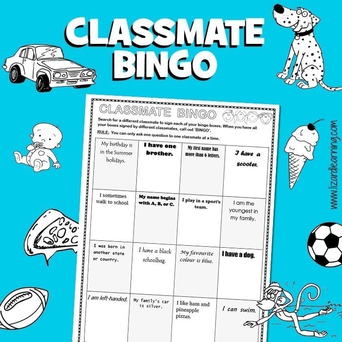 Classmate Bingo - Worksheet