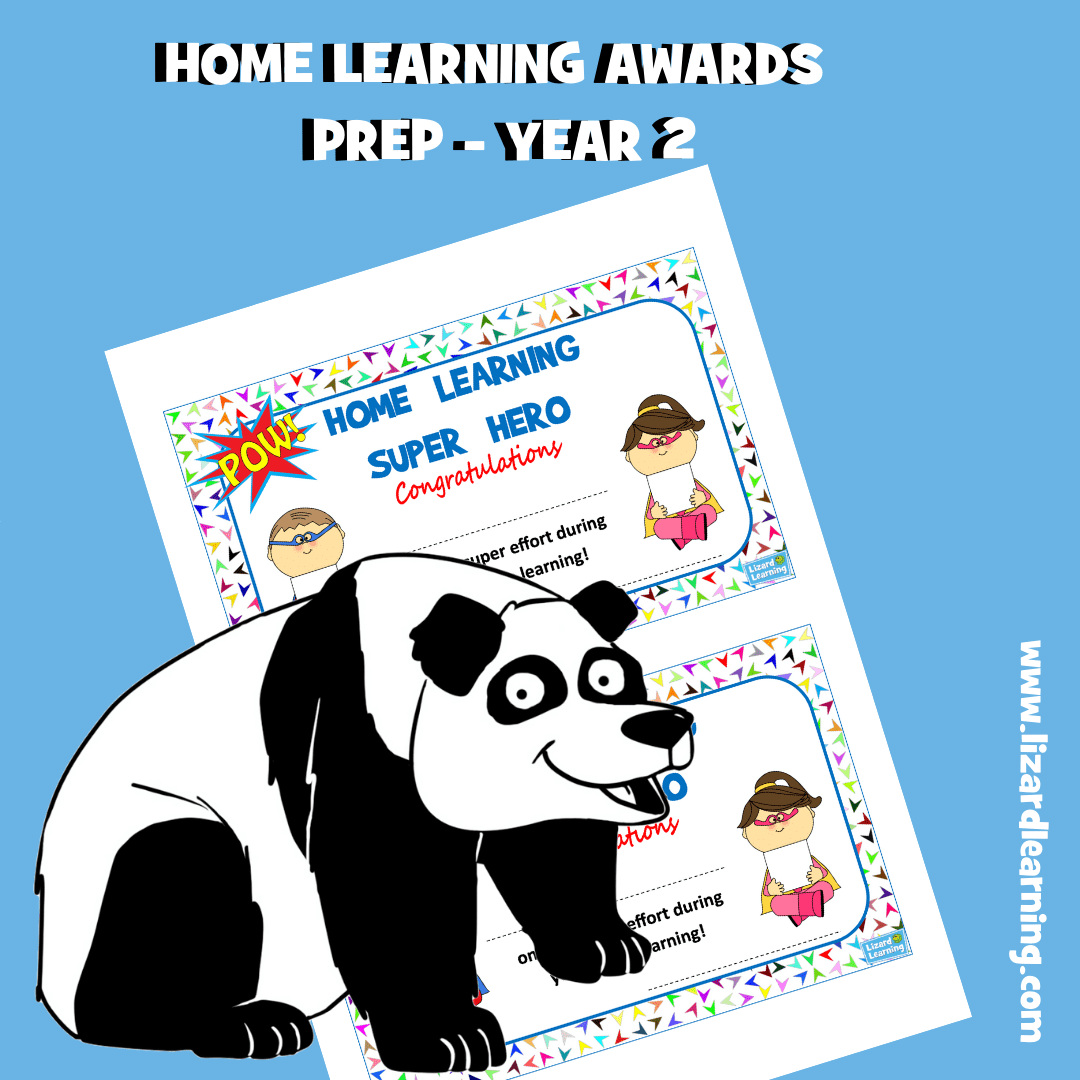 Super Hero - Home Learning Awards - Certificate