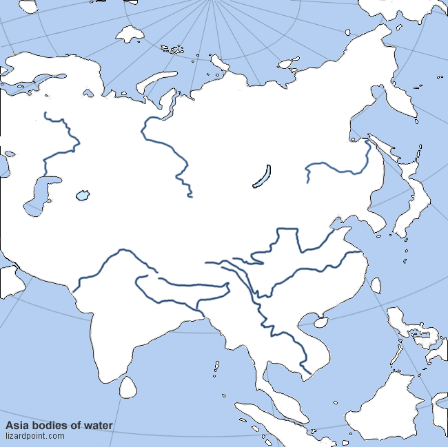 Asia Water Map Asia Water 