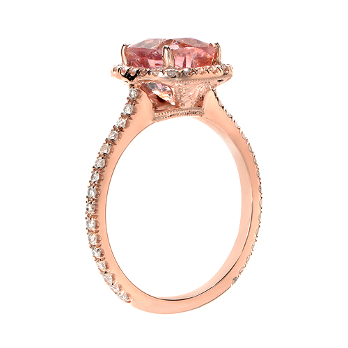 Rose Gold Pave' Diamond Ring