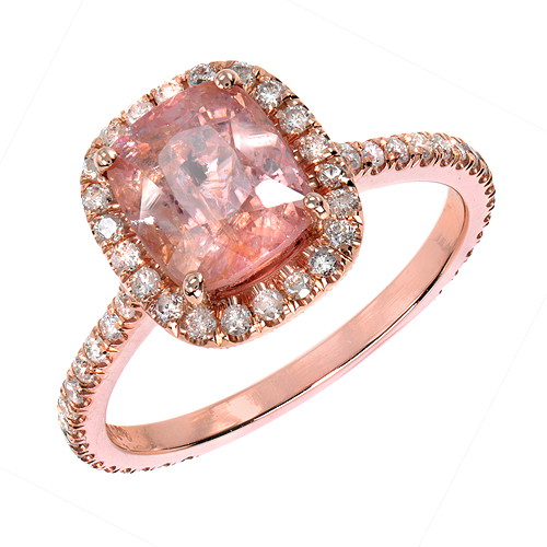 Rose Gold Pave' Diamond Ring