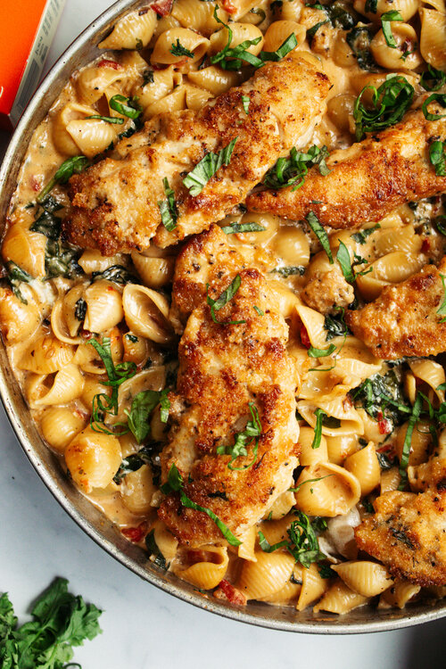 Parmesan Chicken Pasta Bake