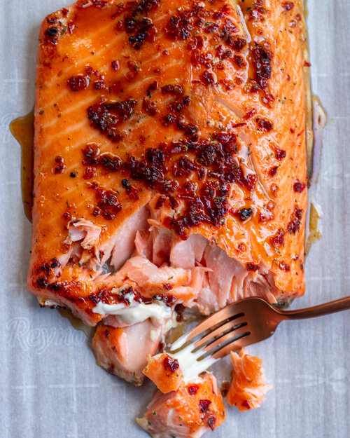 Spicy Maple Glazed Salmon