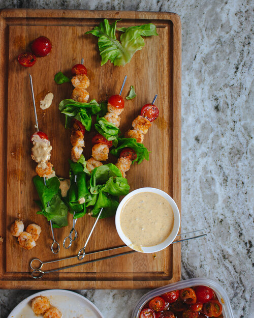 Low Carb Shrimp Po’ Boy Skewers