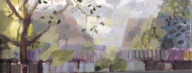 dawn at la crabouille: oil on canvas 20x50