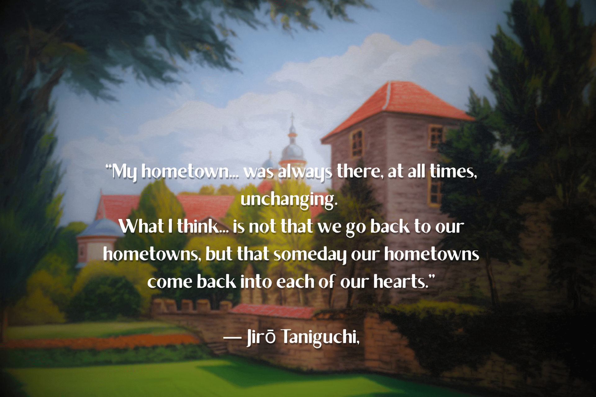Quote Of The Day about hometown and memories.