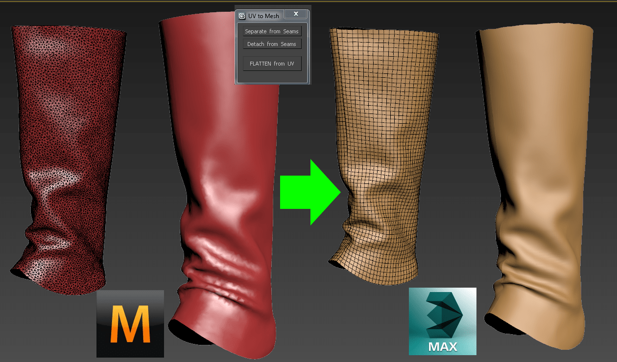 Marvelous Designer To Quad Clean Topology 3ds Max Ljabli Art Blog