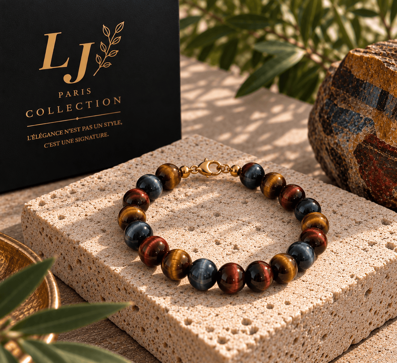Héritage des Gardiens – Bracelet en oeil de faucon – LJ Paris Collection