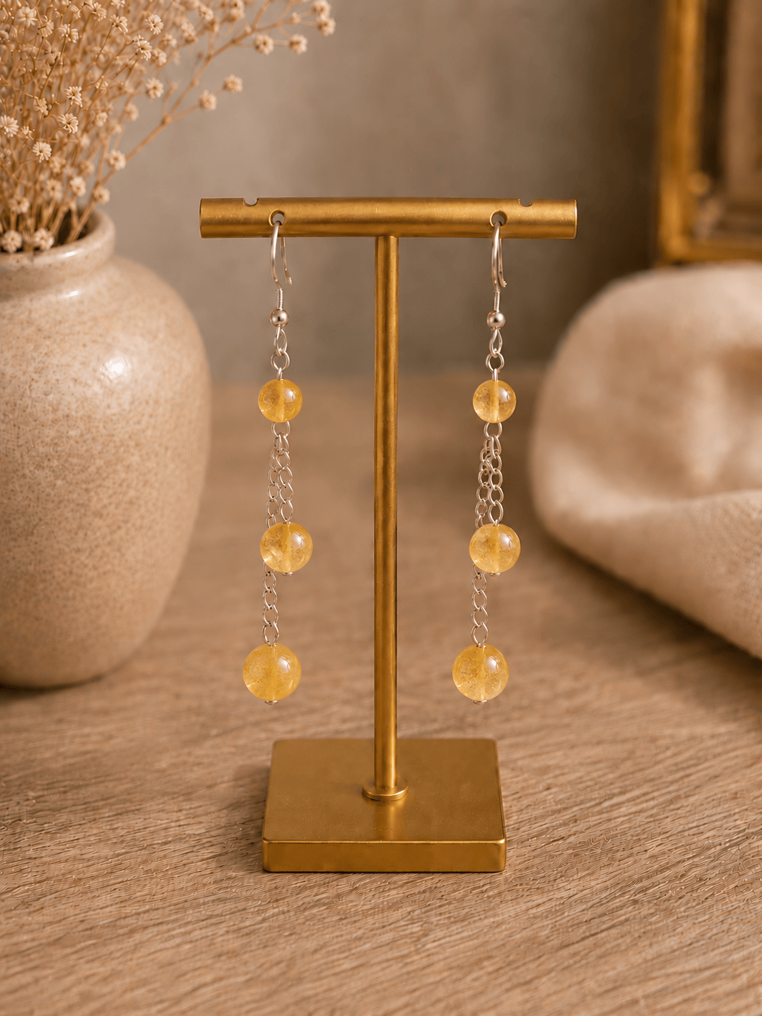 Gouttes Solaires – Boucles d'oreilles en citrine – LJ Paris Collection