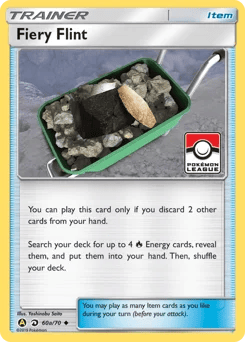 Fiery Flint (Pokemon League) (Reverse Holo) - 60/70 - Sun & Moon - Dragon Majesty - Near Mint - (영문판)