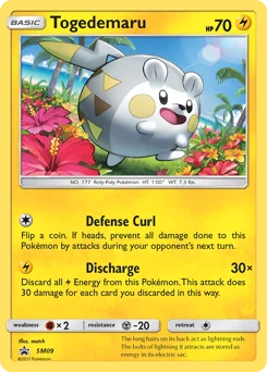 Togedemaru (토게데마루) (Promo) (Halo) - SM09/248 - Sun & Moon - SM Black Star Promos - Near Mint - (영문판)