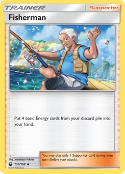 Fisherman (Reverse Holo) - 130/168 - Sun & Moon - Celestial Storm - Near Mint - (영문판)