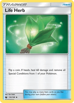 Life Herb (Reverse Holo) - 136/168 - Sun & Moon - Celestial Storm - Near Mint - (영문판)