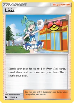 Lisia (루티아) (Reverse Holo) - 137/168 - Sun & Moon - Celestial Storm - Near Mint - (영문판)