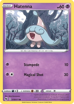 Hatenna (몸지브림) (Normal) - 18/73 - Sword & Shield - Champion's Path - Near Mint - (영문판)