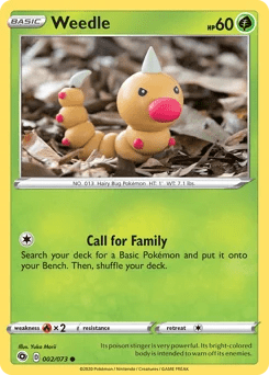 Weedle (뿔충이) (Normal) - 2/73 - Sword & Shield - Champion's Path - Near Mint - (영문판)