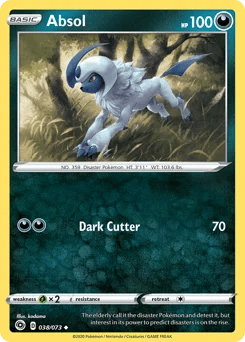 Absol (앱솔) (Normal) - 38/73 - Sword & Shield - Champion's Path - Near Mint - (영문판)