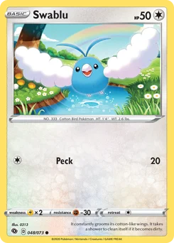 Swablu (파비코) (Normal) - 48/73 - Sword & Shield - Champion's Path - Near Mint - (영문판)