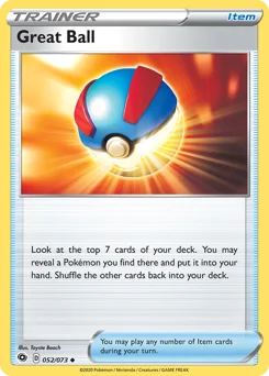 Great Ball (수퍼볼) (Normal) - 52/73 - Sword & Shield - Champion's Path - Near Mint - (영문판)