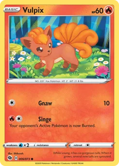 Vulpix (식스테일) (Normal) - 6/73 - Sword & Shield - Champion's Path - Near Mint - (영문판)