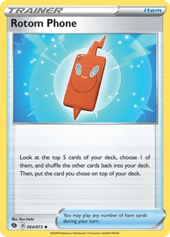 Rotom Phone (스마트로토무) (Normal) - 64/73 - Sword & Shield - Champion's Path - Near Mint - (영문판)